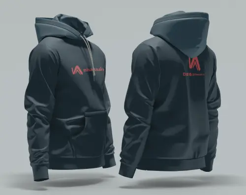 Nisawa logo on a hoodie, design created by STEBEN Studio